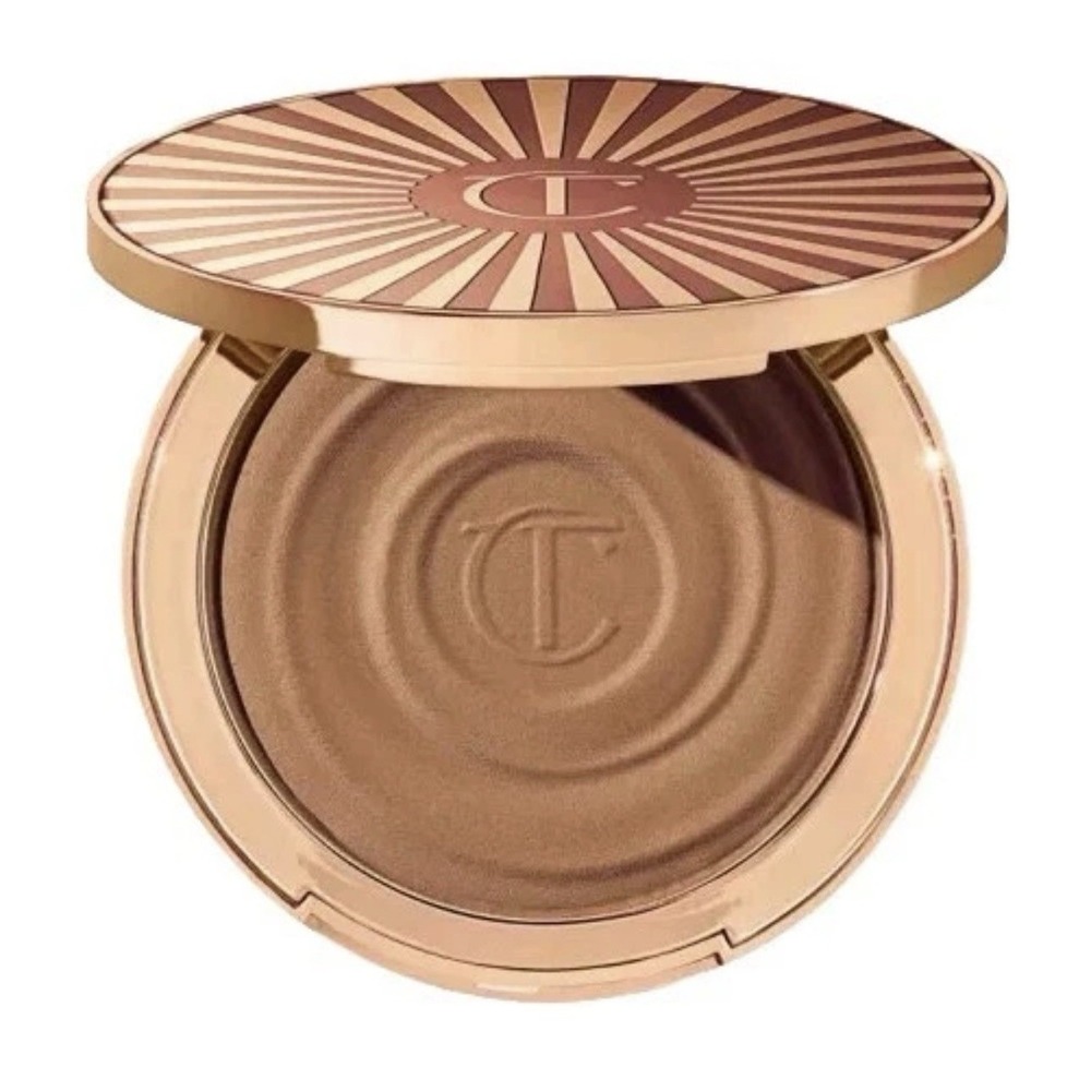 CHARLOTTE TILBURY Beautiful Skin Sun-Kissed Glow Bronzer 1 FAIR Retail $58 - Picture 3 of 4